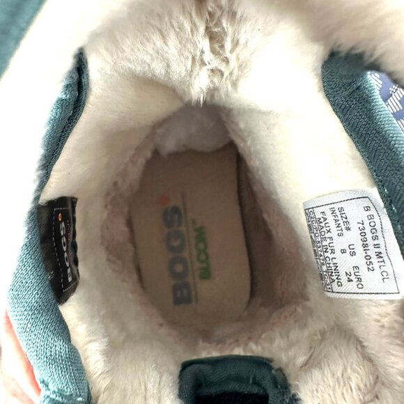 New BOGS II Metallic Leopard Waterproof Rain Boots Size 8 Toddler Kids Baby - Picture 13 of 16